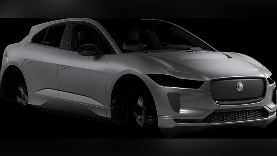 front three-quarter view of a Jaguar I-Pace