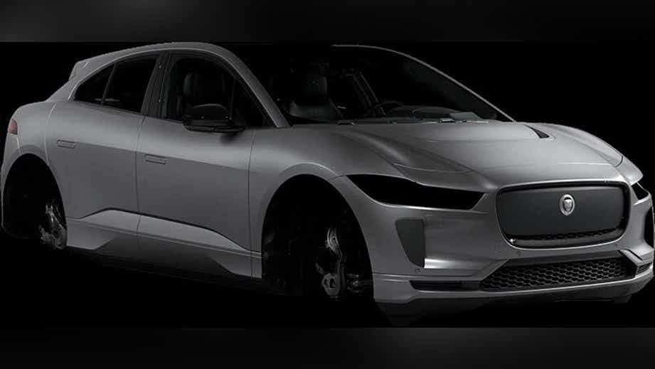 front three-quarter view of a Jaguar I-Pace