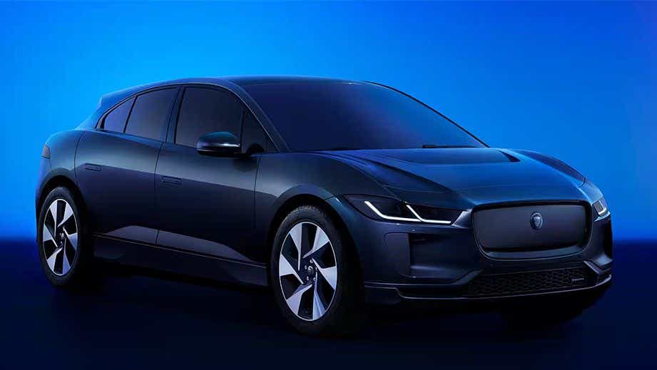 front three-quarter view of a Jaguar I-Pace