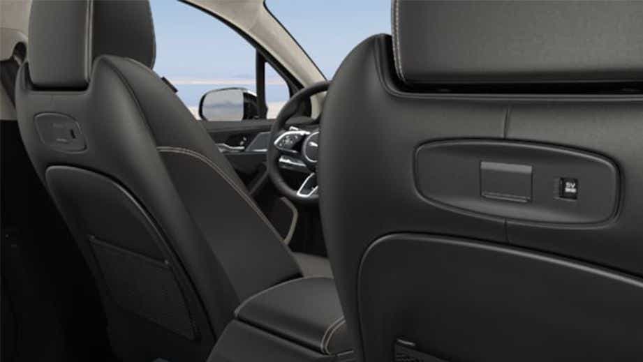 Interior rear seat view of a Jaguar I-Pace