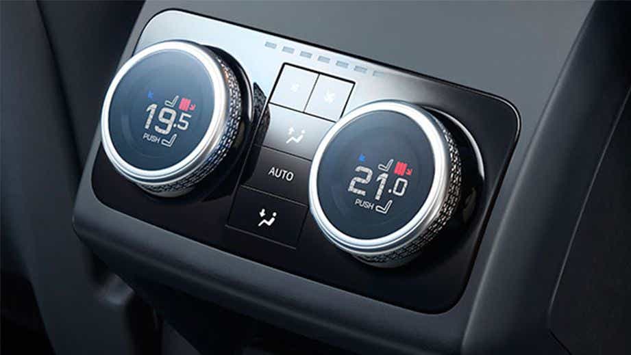 Climate control dial close-up of a Jaguar I-Pace