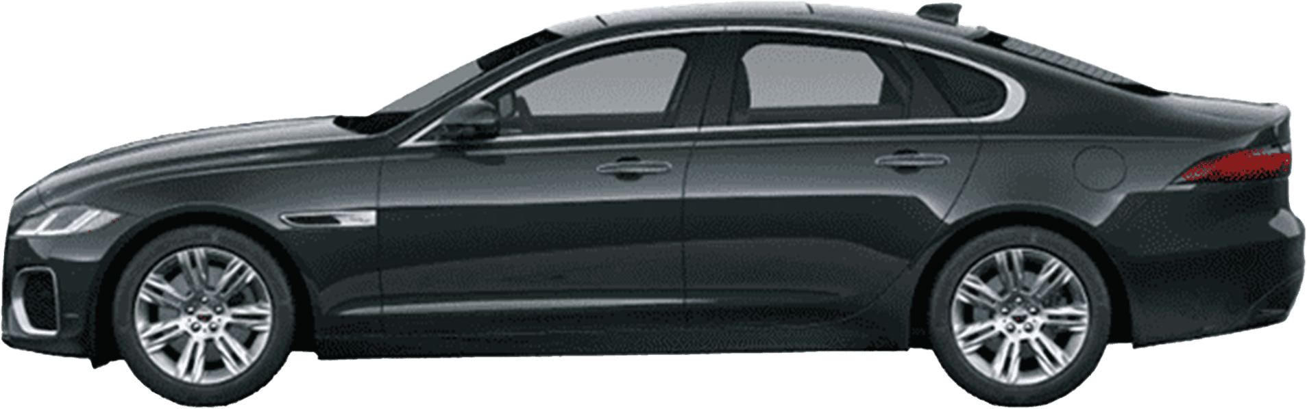 side view of a Jaguar XF