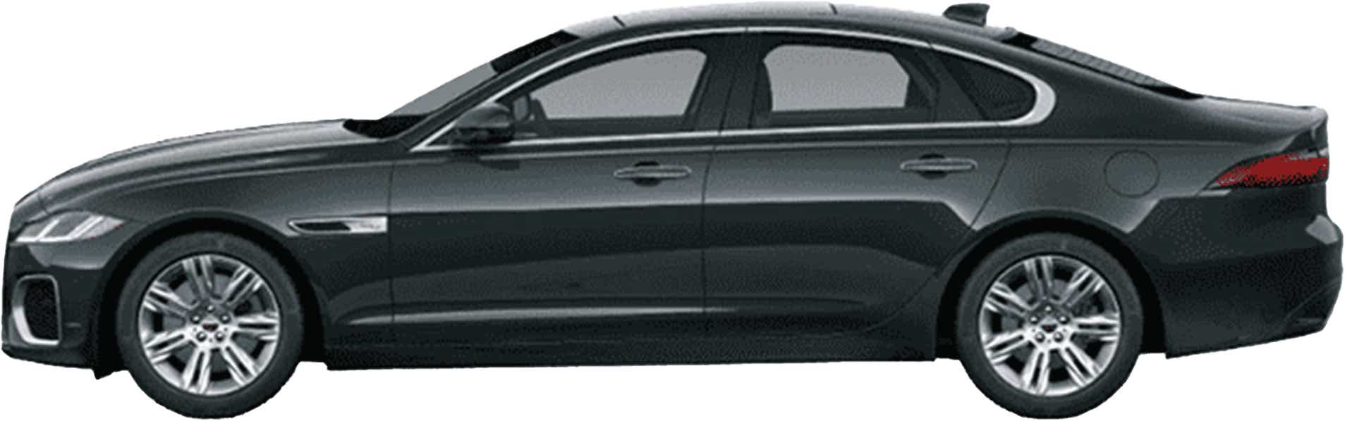 side view of a Jaguar XF