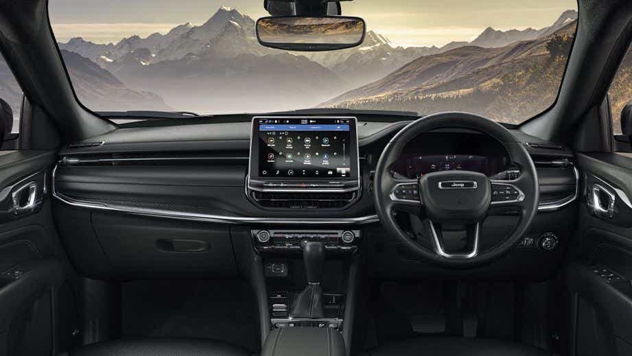 Interior dashboard of a Jeep Compass