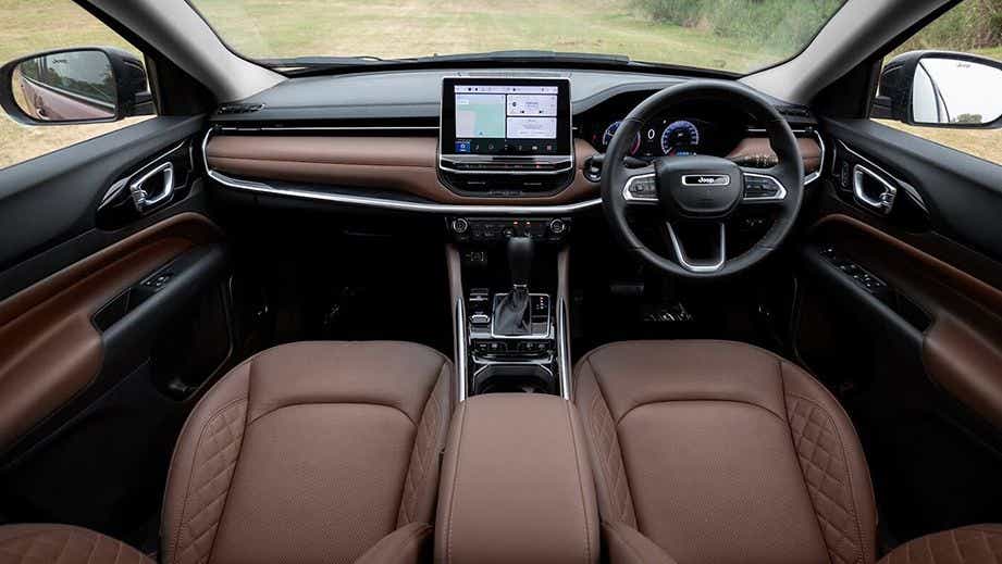 interior dashboard view of a Jeep Meridian 2022-2023