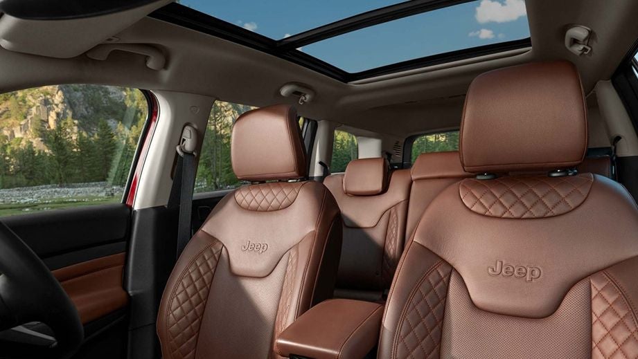 interior front seats view of a Jeep Meridian 2022-2023