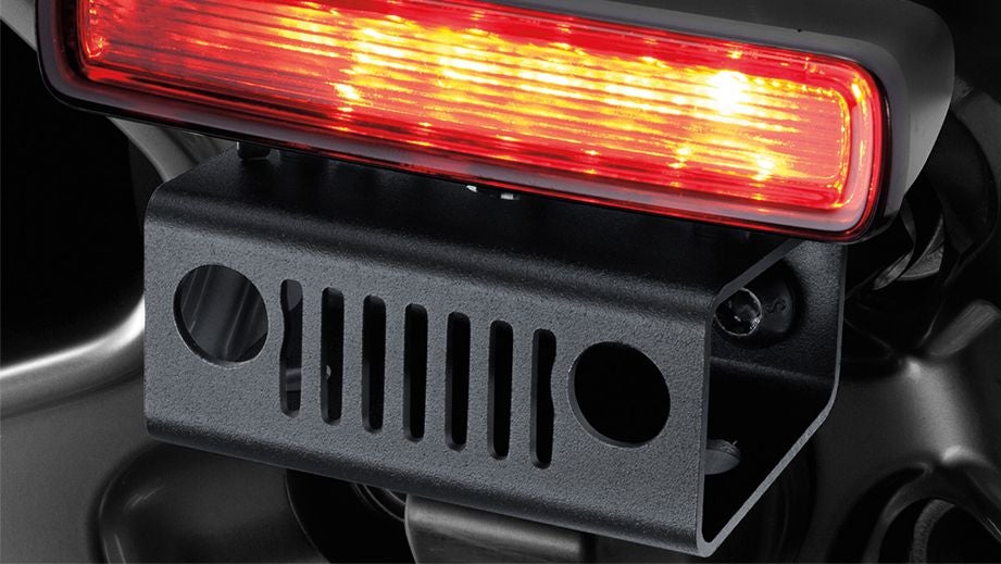 Close-up view of a Jeep Wrangler 2021-2023 rear light assembly
