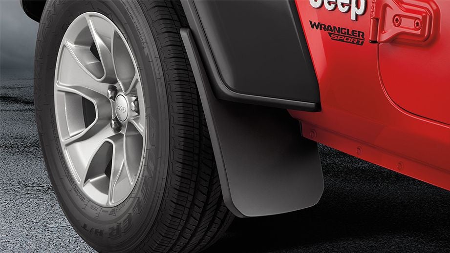 rear wheel and door view of a Jeep Wrangler 2021-2023