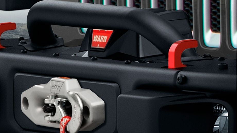 front bumper detail of a Jeep Wrangler 2021-2023