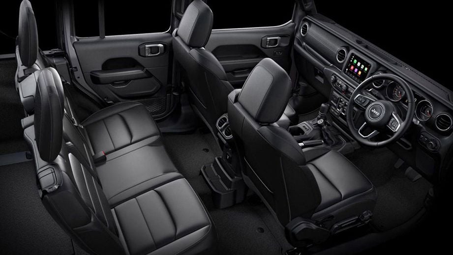interior view of a Jeep Wrangler 2021-2023