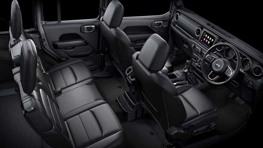interior view of a Jeep Wrangler 2021-2023