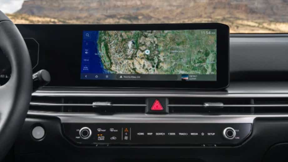 Interior dashboard view of a Kia Sorento