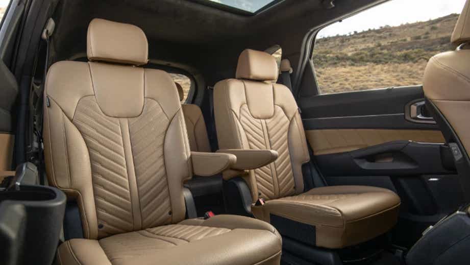 second-row seats interior of a Kia Sorento