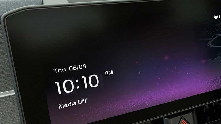 Infotainment system display of a Kia Carens Clavis