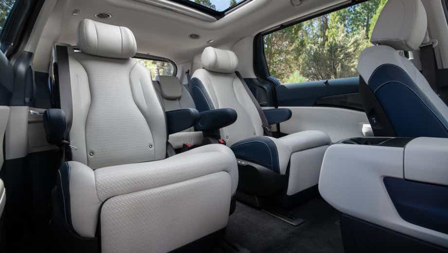 interior seating of a Kia Carnival