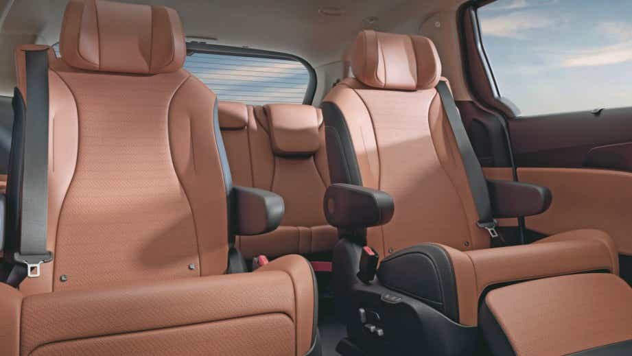 interior seating of a Kia Carnival
