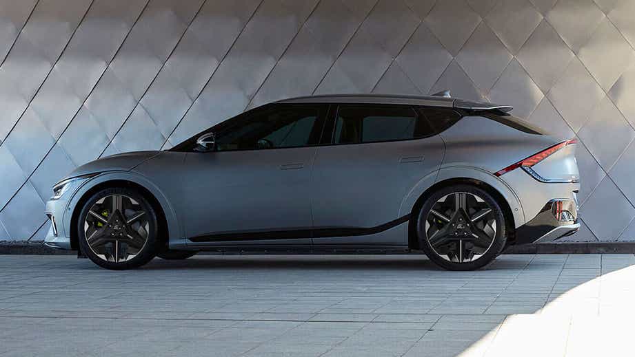 side profile of a Kia EV6