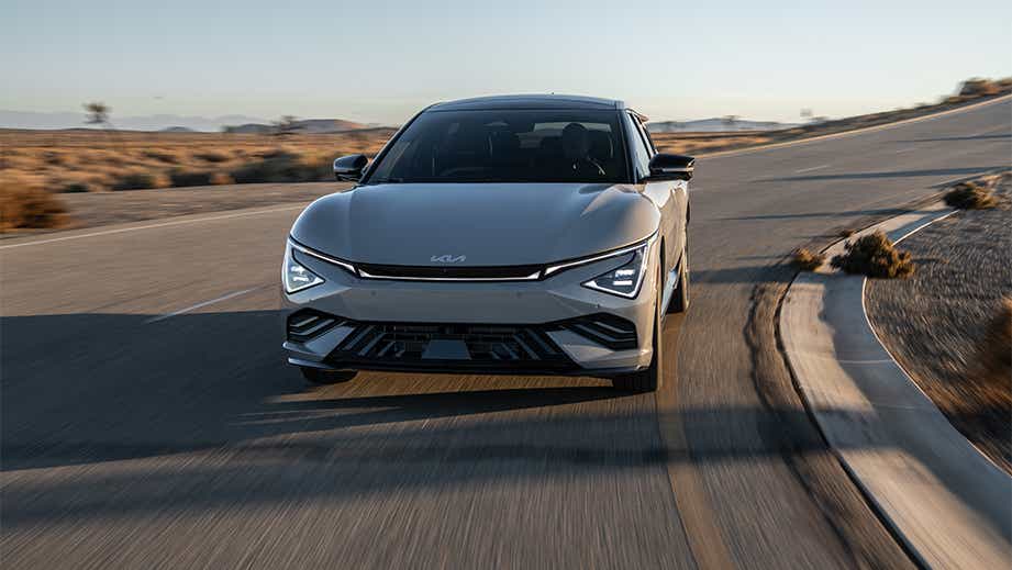 Front view of a Kia EV6