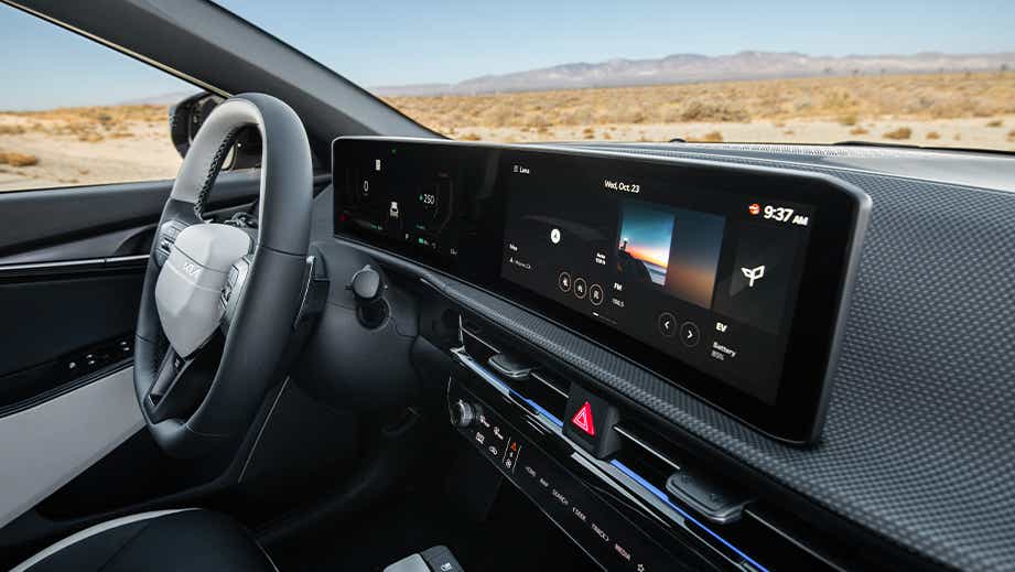 interior dashboard of a Kia EV6