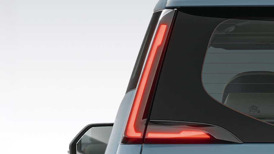 Rear taillight close-up of a Kia Syros