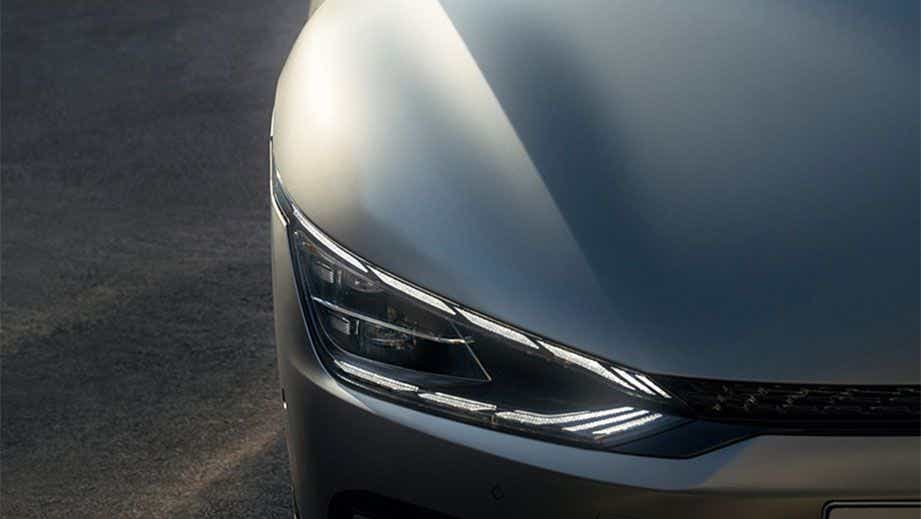 headlight close-up of a Kia EV6 2022-2024