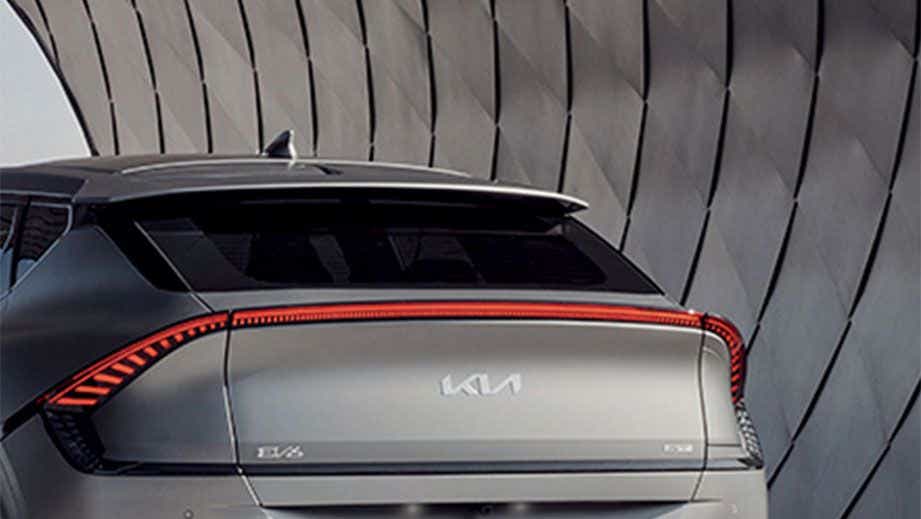 Rear view of a Kia EV6 2022-2024