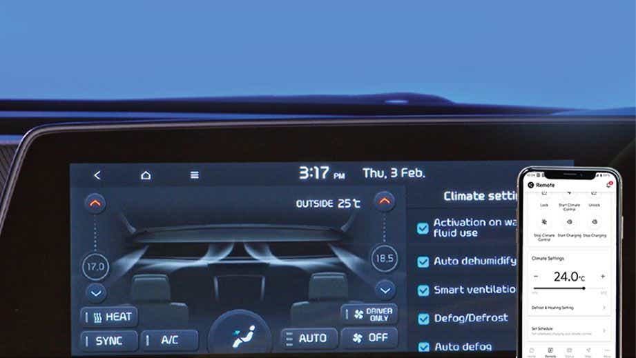 interior dashboard of a Kia EV6 2022-2024