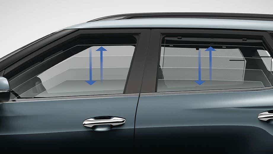 Side windows view of a Kia Seltos