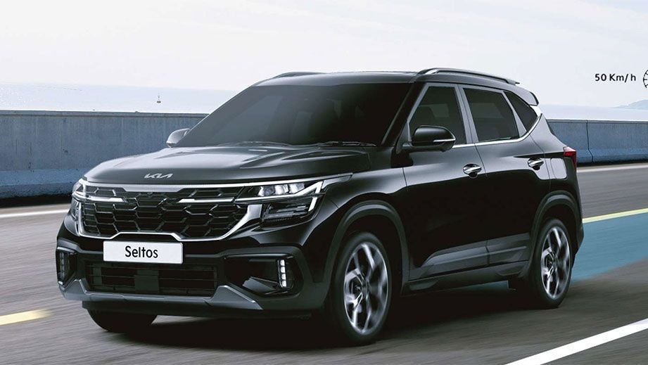front three-quarter view of a Kia Seltos