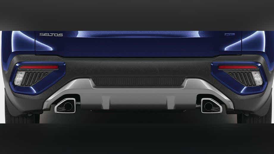 rear bumper view of a Kia Seltos