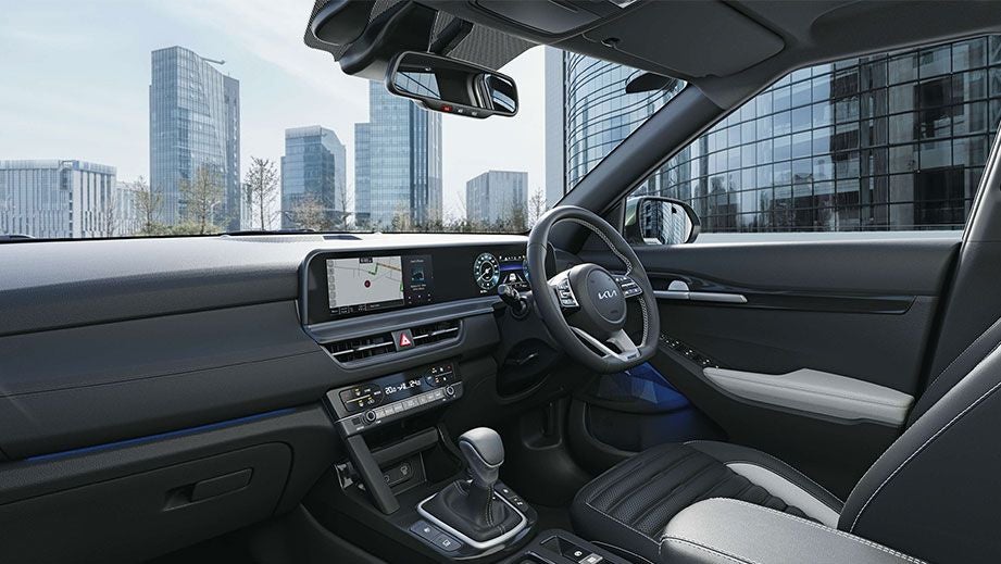 interior dashboard of a Kia Seltos