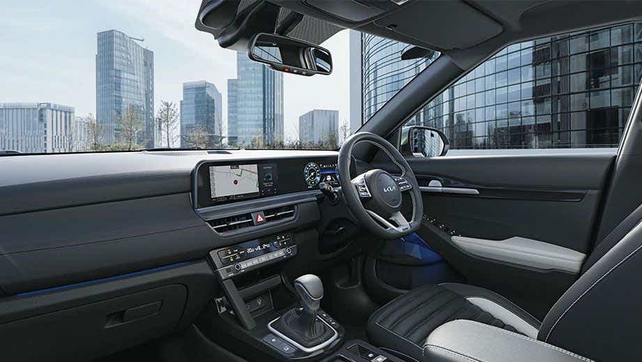 interior dashboard of a Kia Seltos