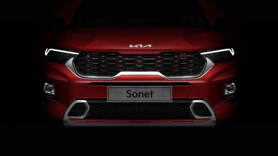 Front view of a Kia Sonet 2020-2023