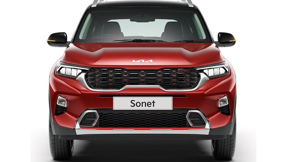 Front view of a Kia Sonet 2020-2023