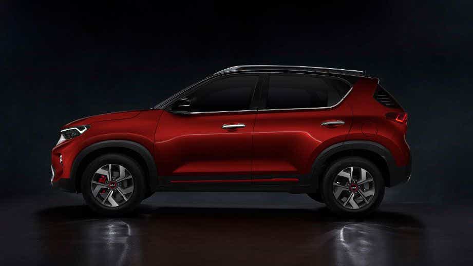 side view of a Kia Sonet 2020-2023