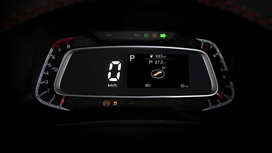 instrument cluster of a Kia Sonet 2020-2023