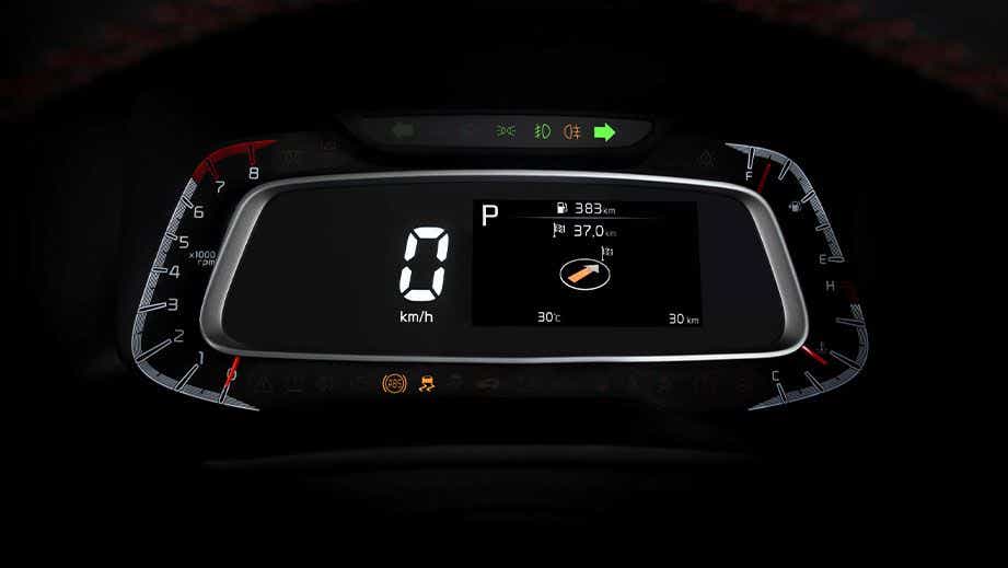 instrument cluster of a Kia Sonet 2020-2023