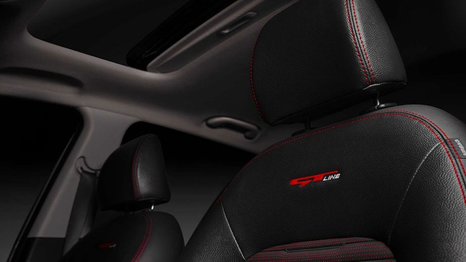 front seat close-up of a Kia Sonet 2020-2023