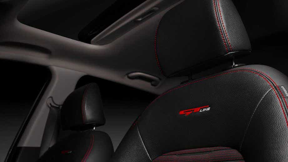 front seat close-up of a Kia Sonet 2020-2023