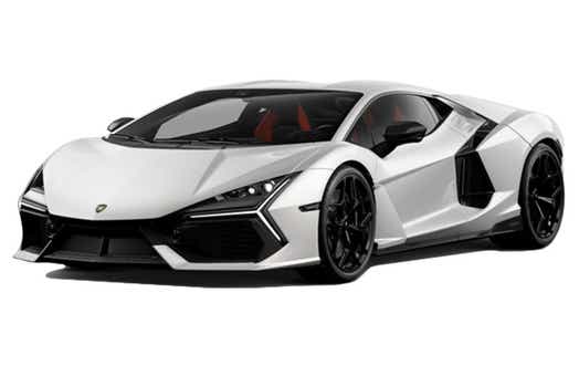 front three-quarter view of a Lamborghini Revuelto
