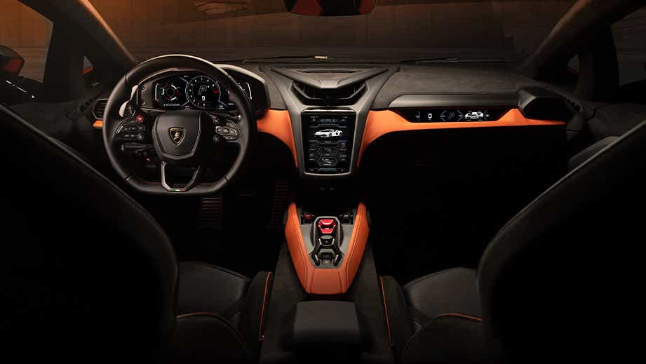 interior dashboard of a Lamborghini Revuelto