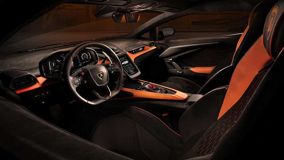 interior dashboard of a Lamborghini Revuelto