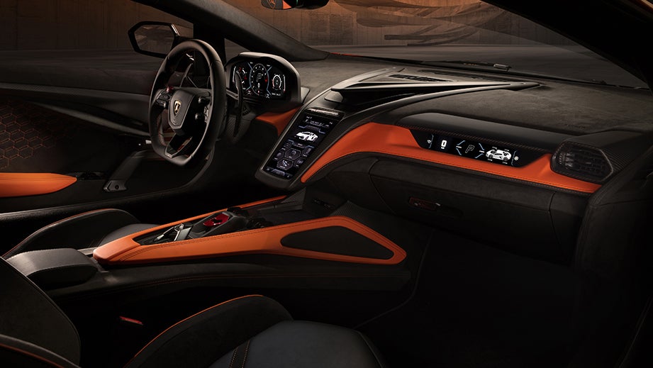 interior dashboard of a Lamborghini Revuelto