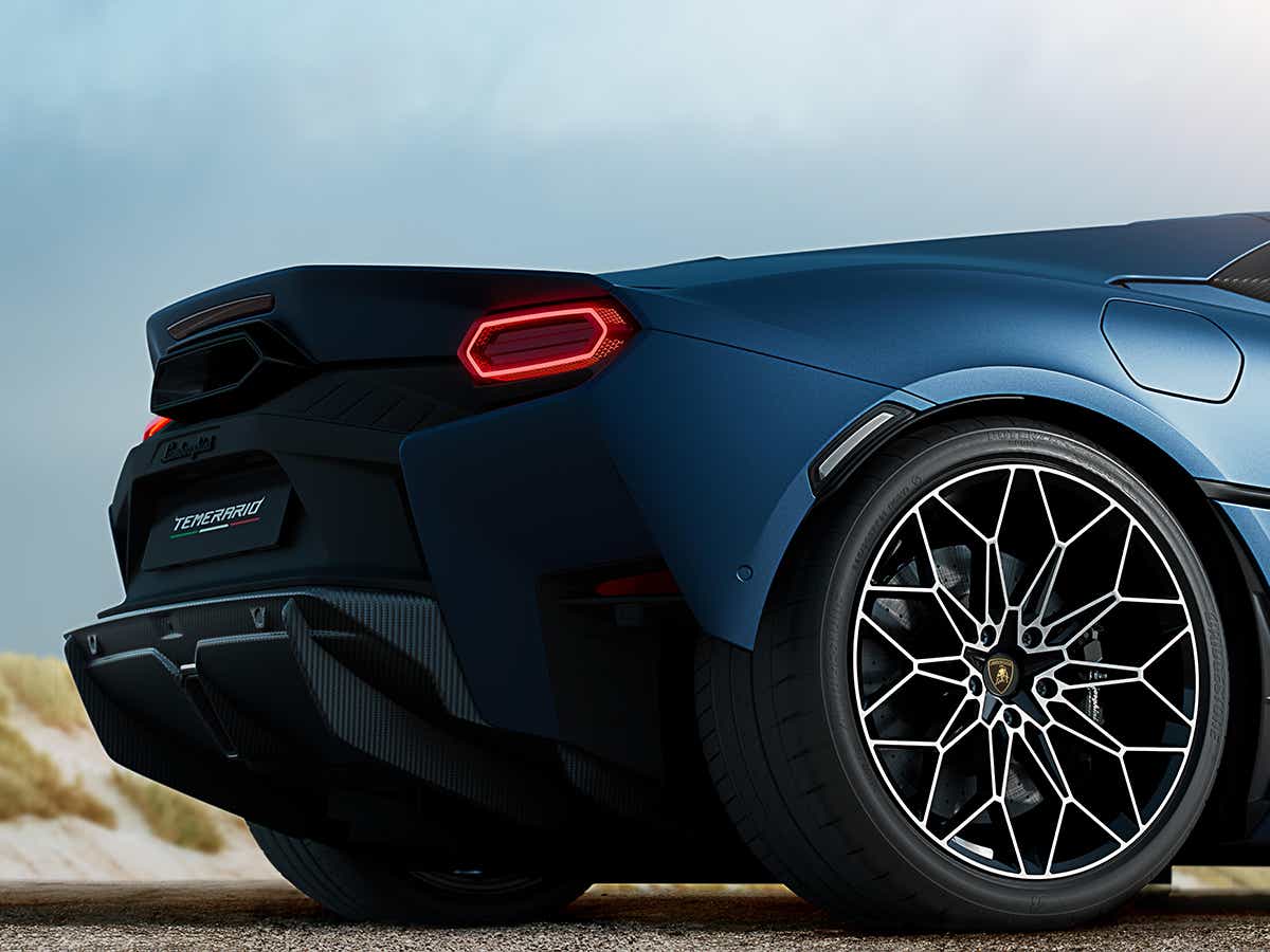 rear three-quarter of a Lamborghini Temerario