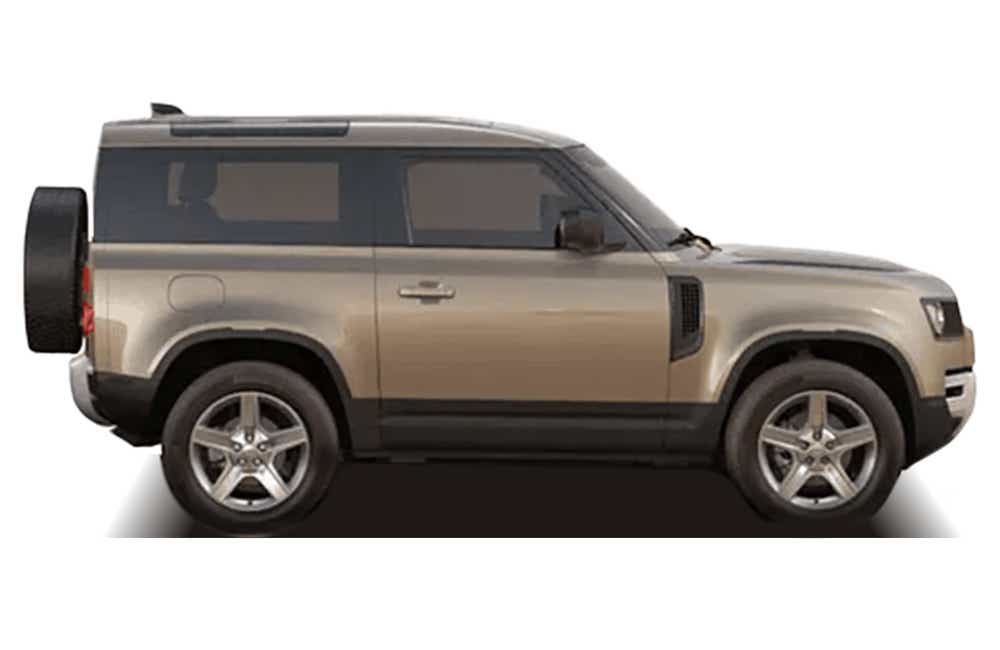 side view of a Land Rover Defender