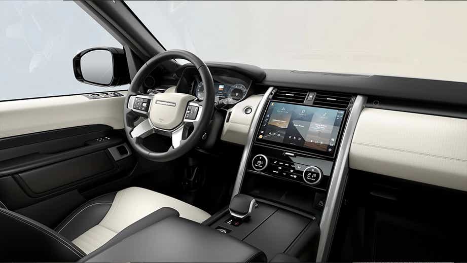 Interior dashboard of a Land Rover Discovery