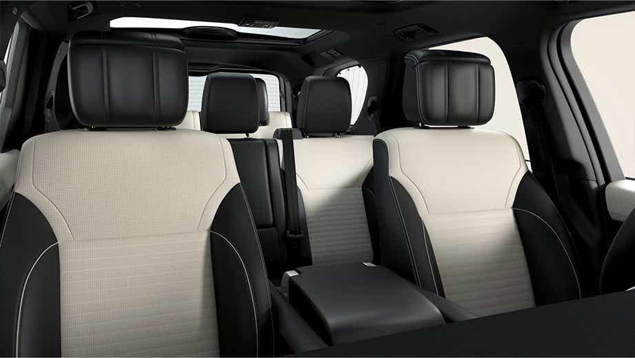 interior cabin view of a Land Rover Discovery
