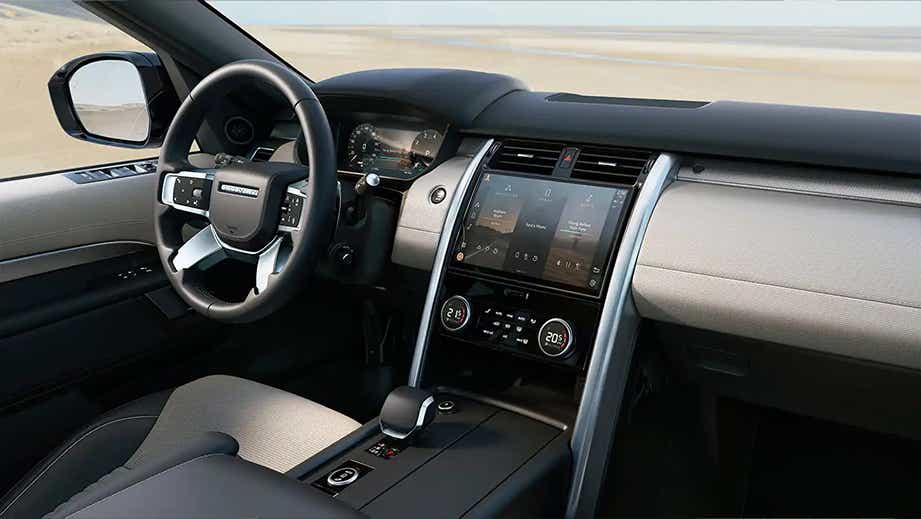 interior dashboard of a Land Rover Discovery