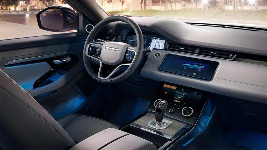 interior dashboard of a Land Rover Range Rover Evoque 2018-2023