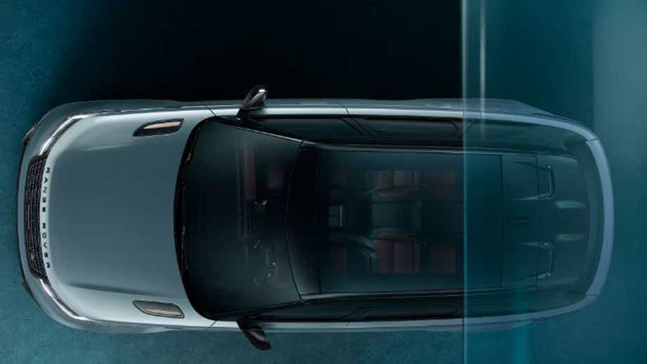 top view of a Land Rover Range Rover Velar